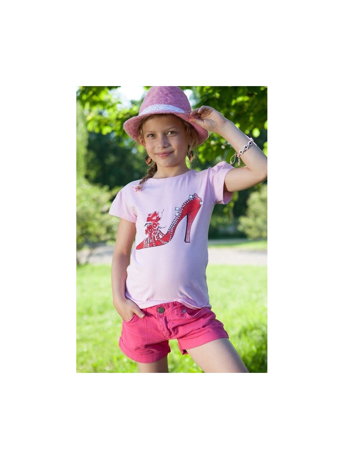 Magenta girls\' shorts DZ6015 - Online store - Boutique